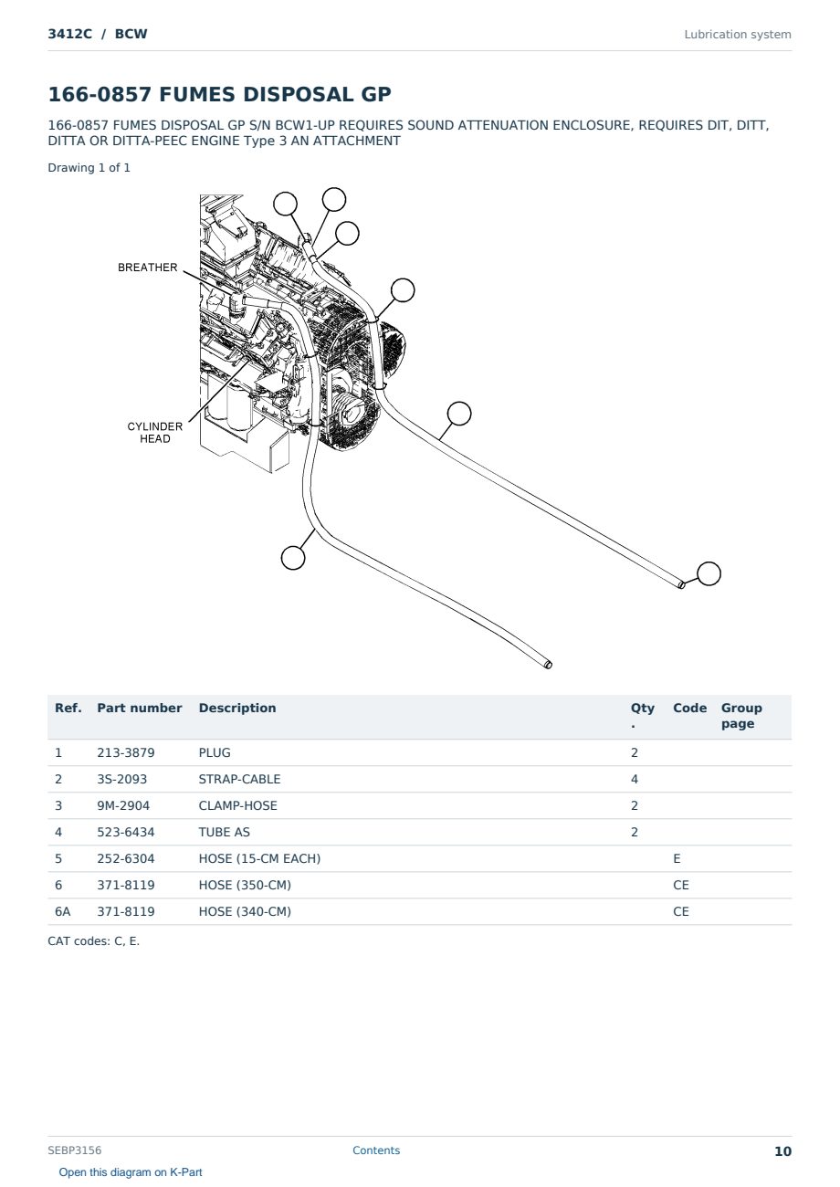 Caterpillar 3412C S/N BCW Partsbook SEBP3156 (English) - sample page 10 of 10 Caterpillar 3412C S/N BCW Partsbook SEBP3156 (English) - sample page 10 of 10