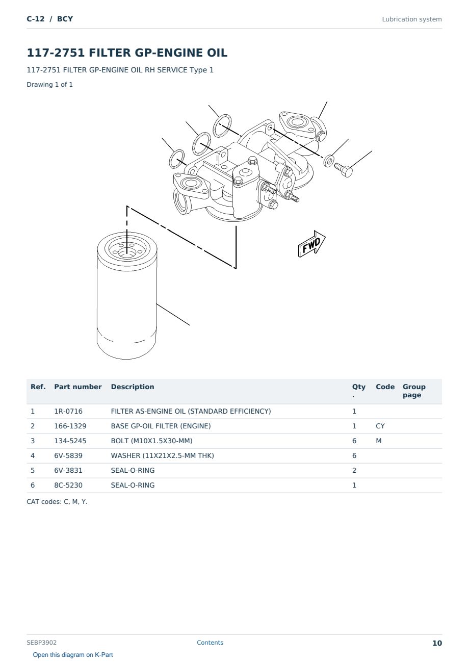 Caterpillar C-12 S/N BCY Partsbook SEBP3902 (English) - sample page 10 of 10 Caterpillar C-12 S/N BCY Partsbook SEBP3902 (English) - sample page 10 of 10