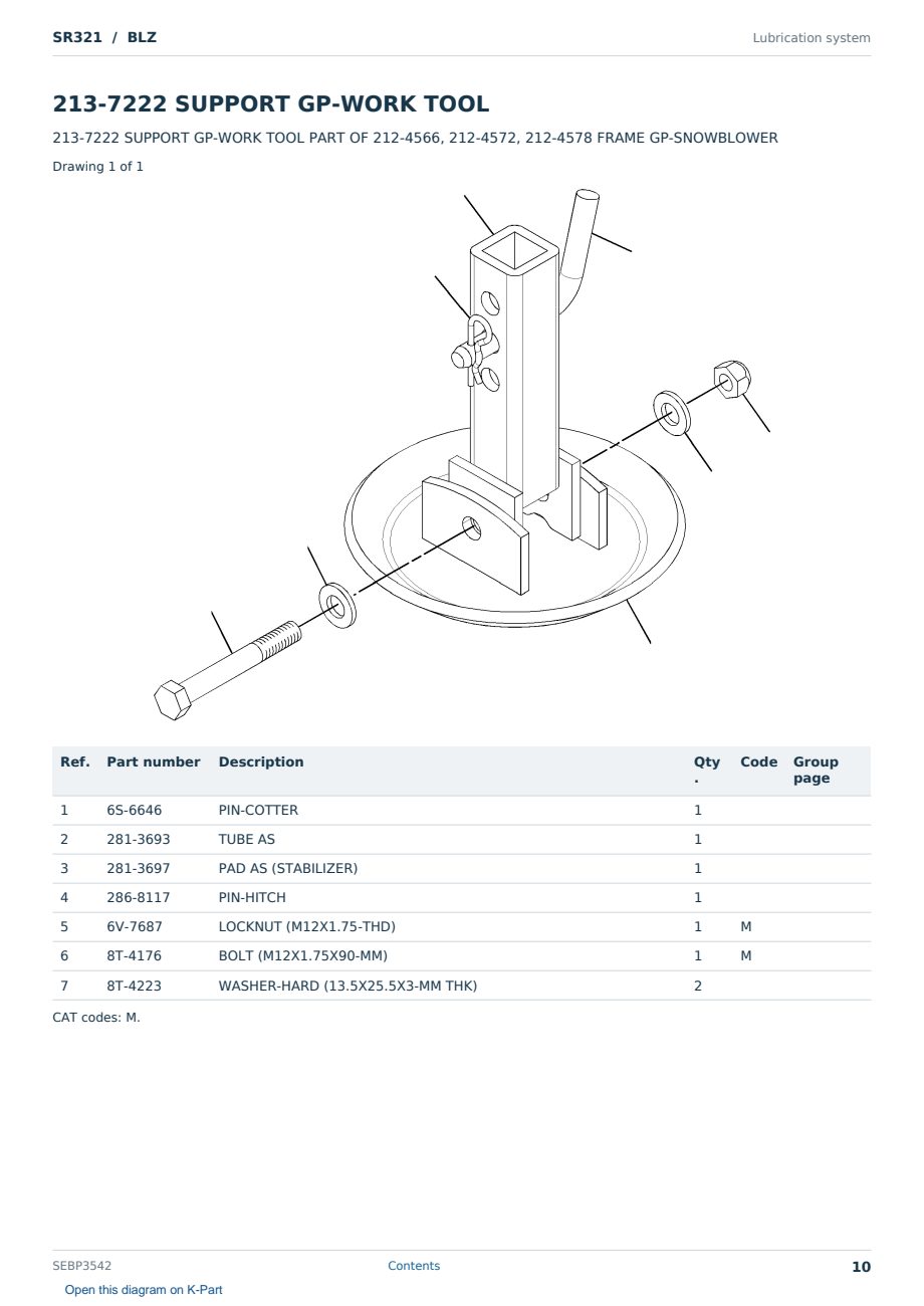 Caterpillar SR321 S/N BLZ Partsbook SEBP3542 (English) - sample page 10 of 10 Caterpillar SR321 S/N BLZ Partsbook SEBP3542 (English) - sample page 10 of 10