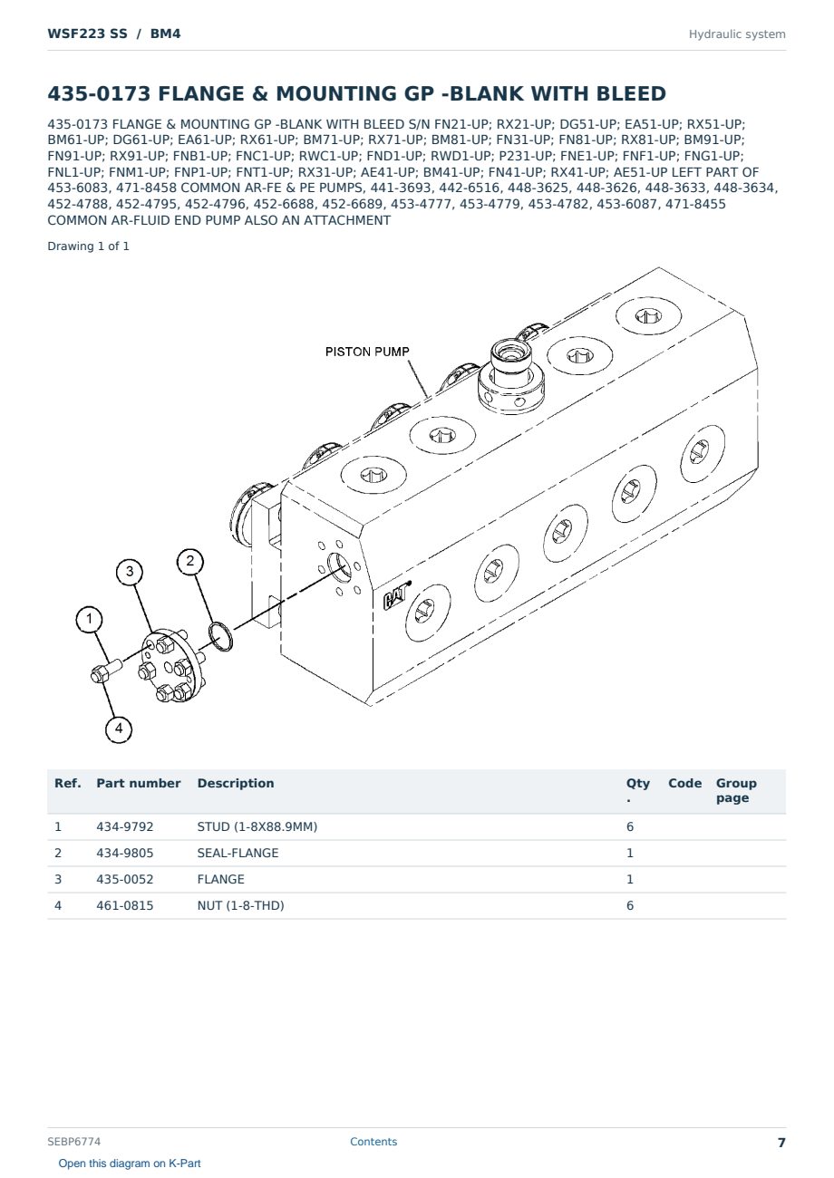 Caterpillar WSF223 SS S/N BM4 Partsbook SEBP6774 (English) - sample page 7 of 10 Caterpillar WSF223 SS S/N BM4 Partsbook SEBP6774 (English) - sample page 7 of 10