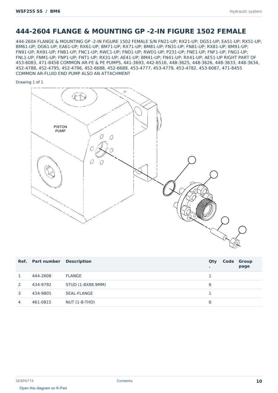 Caterpillar WSF255 SS S/N BM6 Partsbook SEBP6774 (English) - sample page 10 of 10 Caterpillar WSF255 SS S/N BM6 Partsbook SEBP6774 (English) - sample page 10 of 10