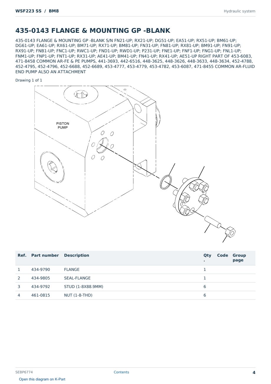 Caterpillar WSF223 SS S/N BM8 Partsbook SEBP6774 (English) - sample page 4 of 10 Caterpillar WSF223 SS S/N BM8 Partsbook SEBP6774 (English) - sample page 4 of 10