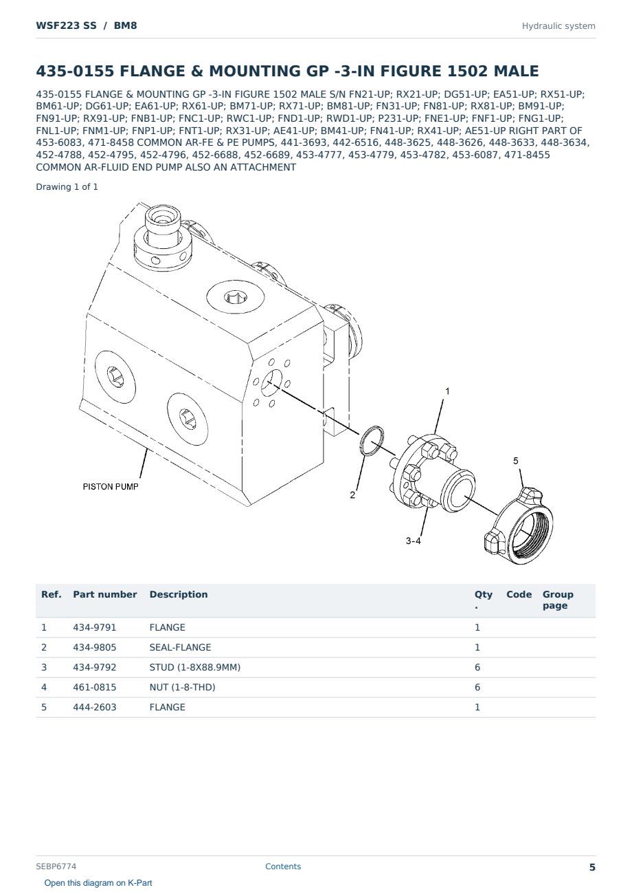 Caterpillar WSF223 SS S/N BM8 Partsbook SEBP6774 (English) - sample page 5 of 10 Caterpillar WSF223 SS S/N BM8 Partsbook SEBP6774 (English) - sample page 5 of 10