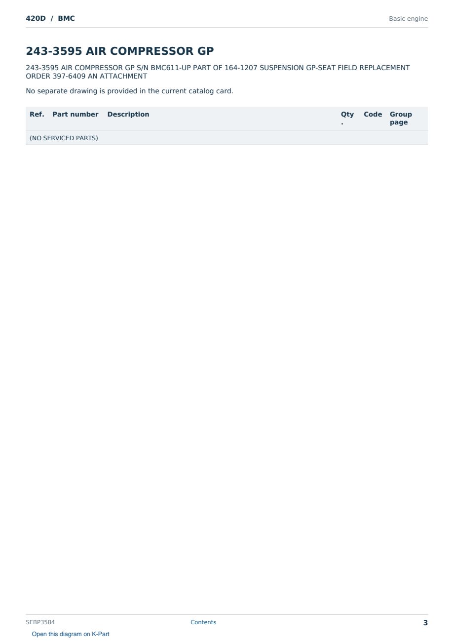 Caterpillar 420D S/N BMC Partsbook SEBP3584 (English) - sample page 3 of 10 Caterpillar 420D S/N BMC Partsbook SEBP3584 (English) - sample page 3 of 10