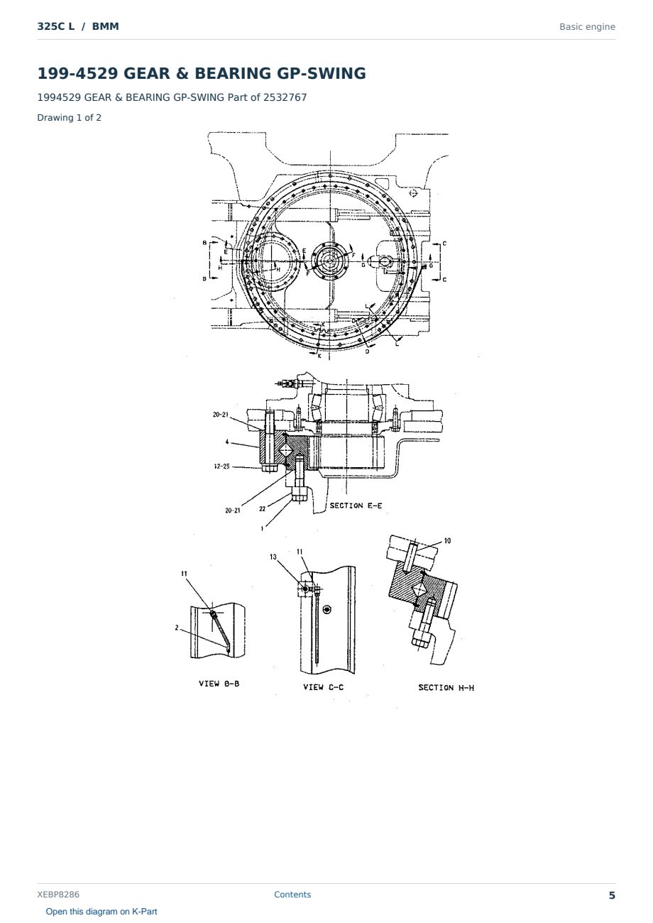 Caterpillar 325C L S/N BMM Partsbook XEBP8286 (English) - sample page 5 of 10 Caterpillar 325C L S/N BMM Partsbook XEBP8286 (English) - sample page 5 of 10