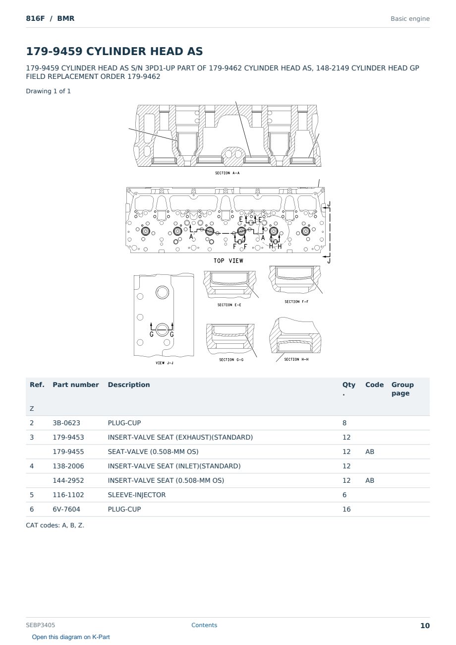 Caterpillar 816F S/N BMR Partsbook SEBP3405 (English) - sample page 10 of 10 Caterpillar 816F S/N BMR Partsbook SEBP3405 (English) - sample page 10 of 10