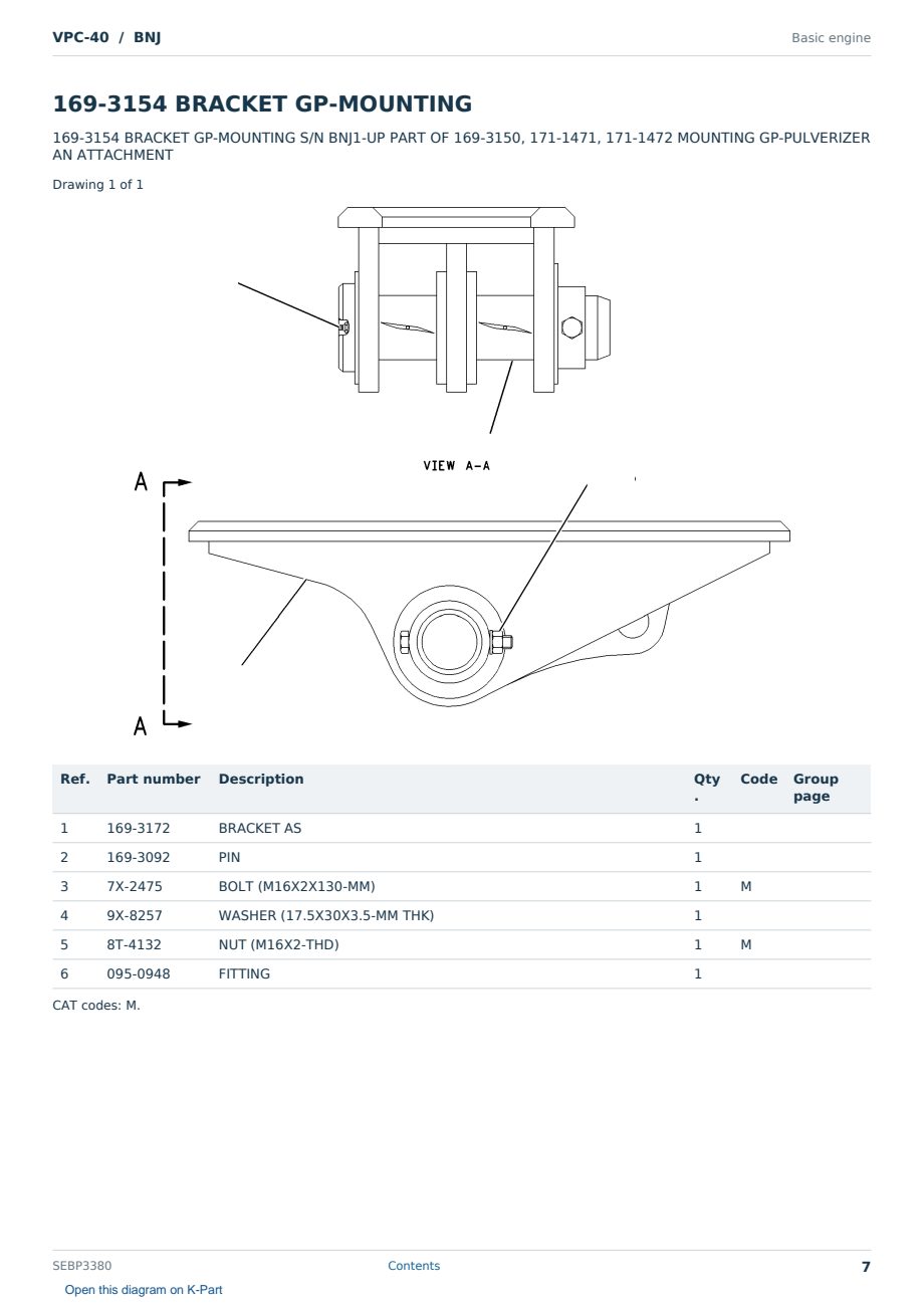 Caterpillar VPC-40 S/N BNJ Partsbook SEBP3380 (English) - sample page 7 of 10 Caterpillar VPC-40 S/N BNJ Partsbook SEBP3380 (English) - sample page 7 of 10