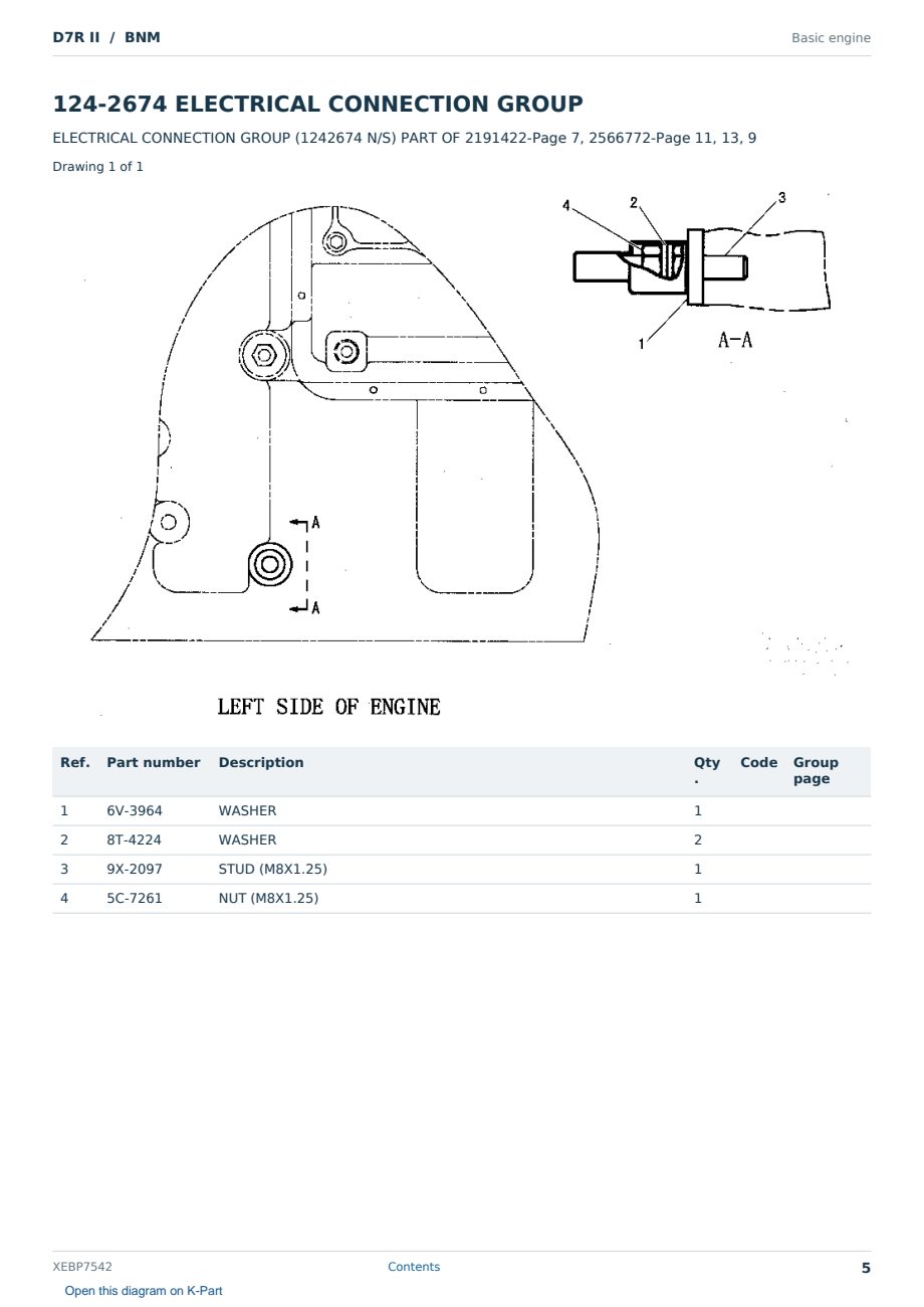 Caterpillar D7R II S/N BNM Partsbook XEBP7542 (English) - sample page 5 of 10 Caterpillar D7R II S/N BNM Partsbook XEBP7542 (English) - sample page 5 of 10