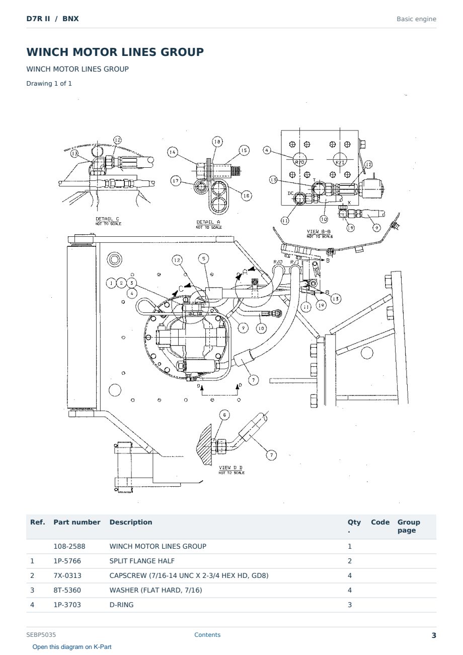 Caterpillar D7R II S/N BNX Partsbook SEBP5035 (English) - sample page 3 of 10 Caterpillar D7R II S/N BNX Partsbook SEBP5035 (English) - sample page 3 of 10