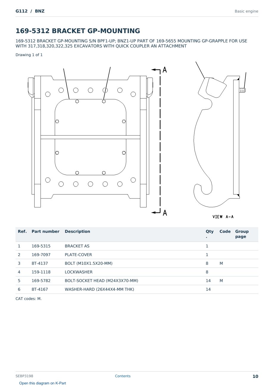 Caterpillar G112 S/N BNZ Partsbook SEBP3198 (English) - sample page 10 of 10 Caterpillar G112 S/N BNZ Partsbook SEBP3198 (English) - sample page 10 of 10