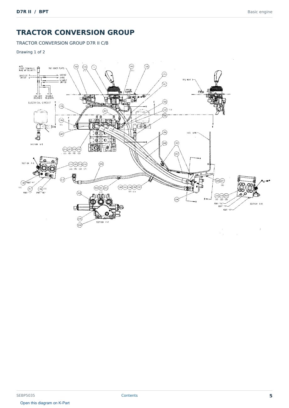 Caterpillar D7R II S/N BPT Partsbook SEBP5035 (English) - sample page 5 of 10 Caterpillar D7R II S/N BPT Partsbook SEBP5035 (English) - sample page 5 of 10