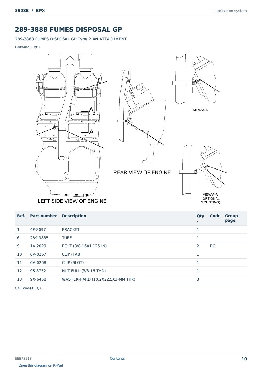 Caterpillar 3508B S/N BPX Partsbook SEBP3213 (English) - sample page 10 of 10 Caterpillar 3508B S/N BPX Partsbook SEBP3213 (English) - sample page 10 of 10