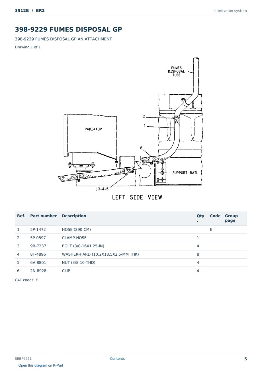 Caterpillar 3512B S/N BR2 Partsbook SEBP6651 (English) - sample page 5 of 10 Caterpillar 3512B S/N BR2 Partsbook SEBP6651 (English) - sample page 5 of 10