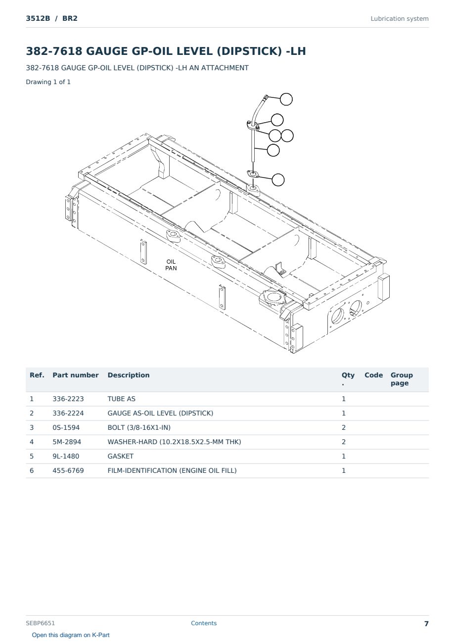 Caterpillar 3512B S/N BR2 Partsbook SEBP6651 (English) - sample page 7 of 10 Caterpillar 3512B S/N BR2 Partsbook SEBP6651 (English) - sample page 7 of 10