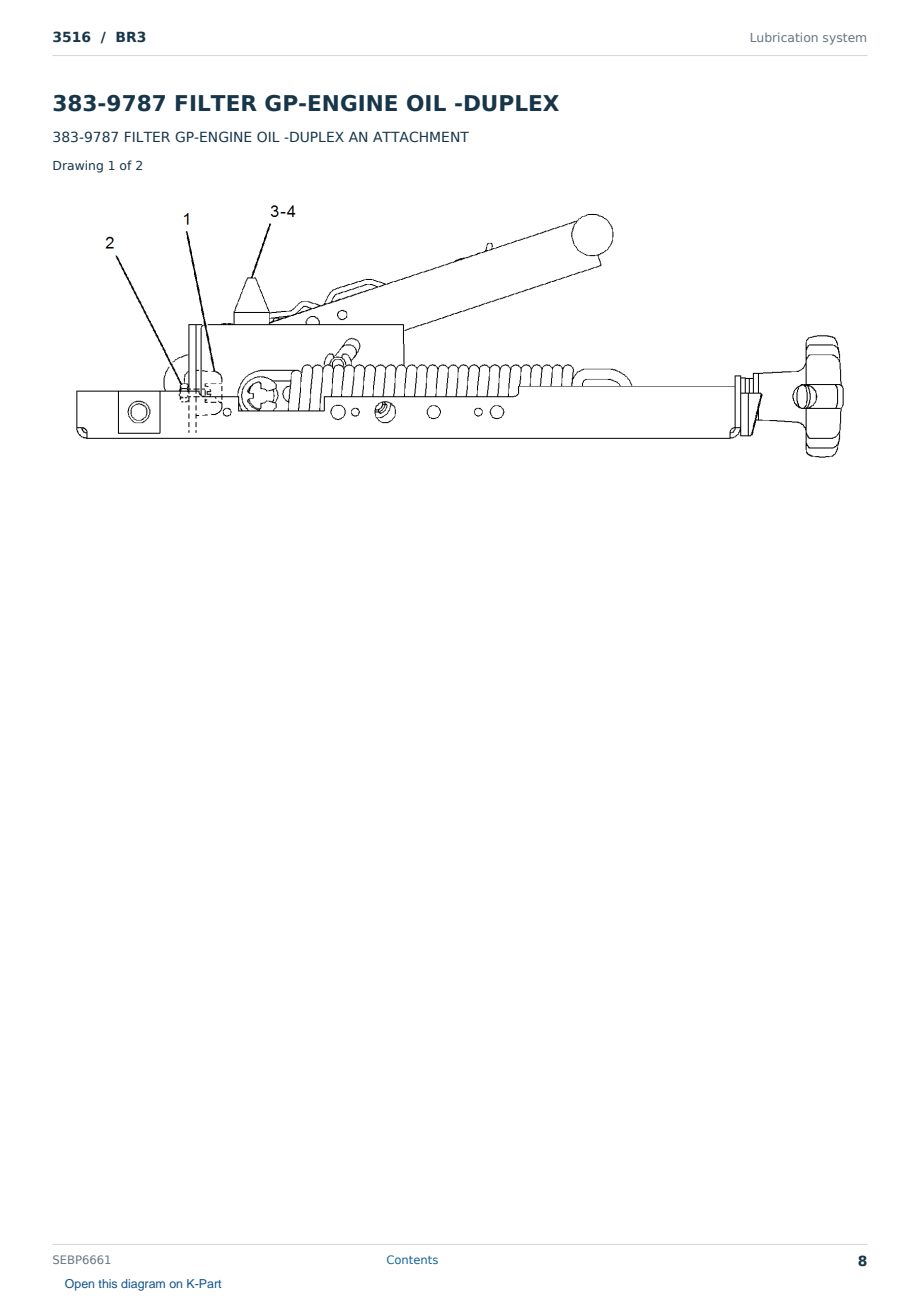 Caterpillar 3516 S/N BR3 Partsbook SEBP6661 (English) - sample page 8 of 10 Caterpillar 3516 S/N BR3 Partsbook SEBP6661 (English) - sample page 8 of 10