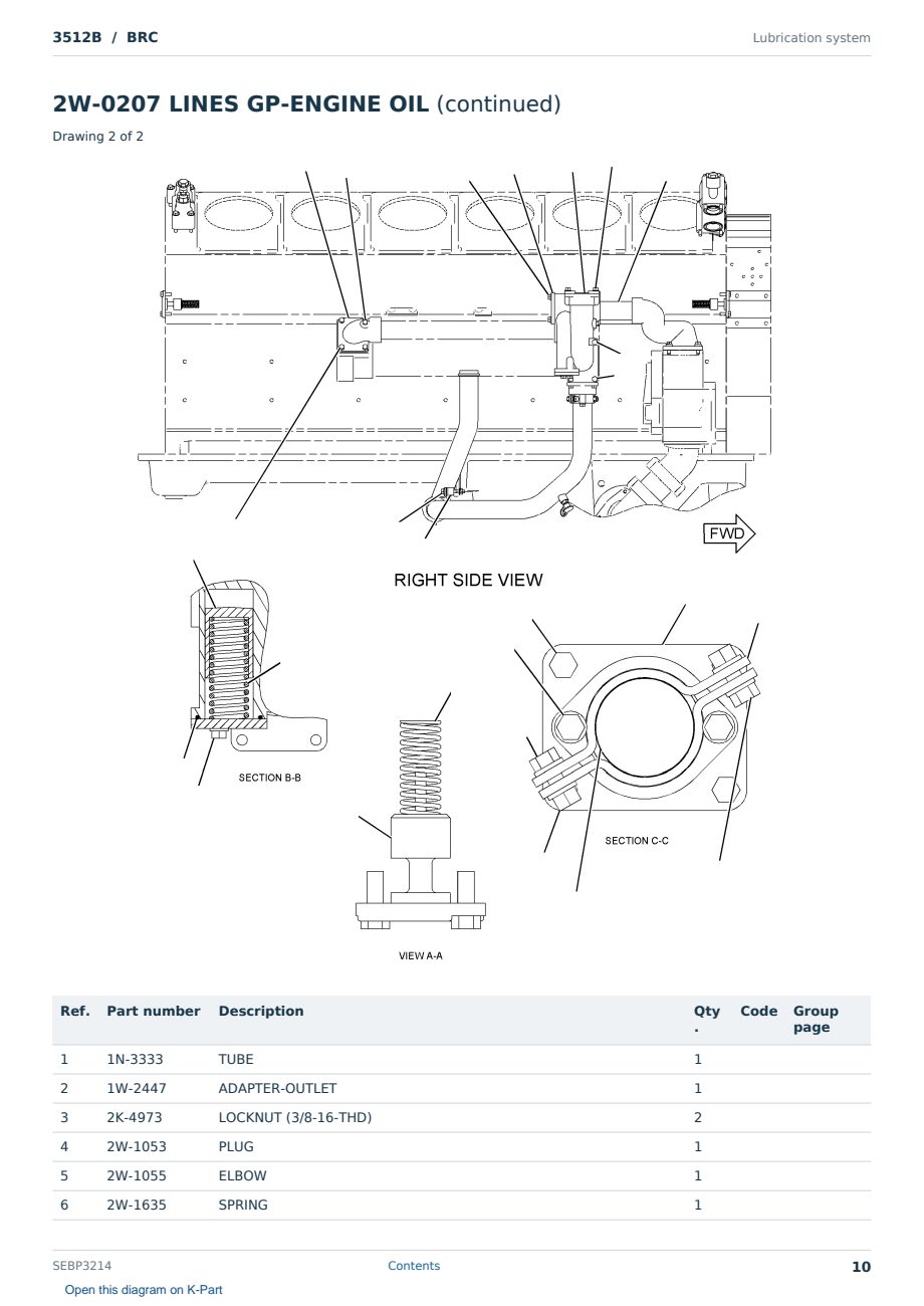Caterpillar 3512B S/N BRC Partsbook SEBP3214 (English) - sample page 10 of 10 Caterpillar 3512B S/N BRC Partsbook SEBP3214 (English) - sample page 10 of 10
