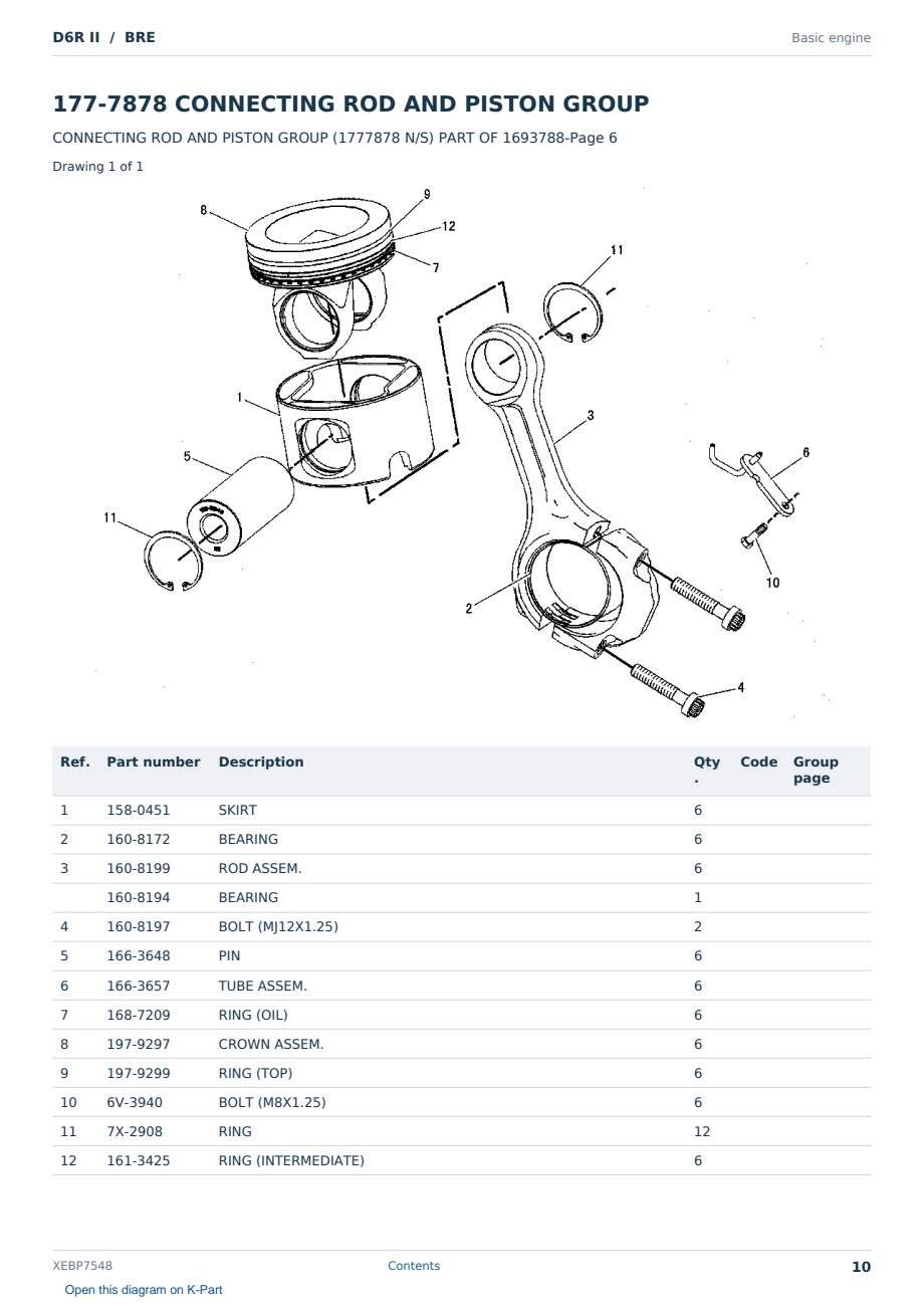 Caterpillar D6R II S/N BRE Partsbook XEBP7548 (English) - sample page 10 of 10 Caterpillar D6R II S/N BRE Partsbook XEBP7548 (English) - sample page 10 of 10