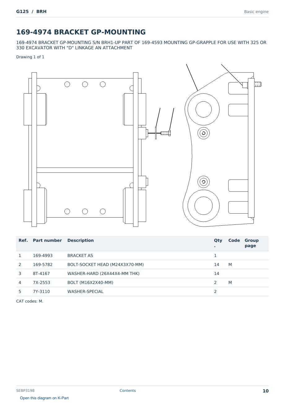 Caterpillar G125 S/N BRH Partsbook SEBP3198 (English) - sample page 10 of 10 Caterpillar G125 S/N BRH Partsbook SEBP3198 (English) - sample page 10 of 10