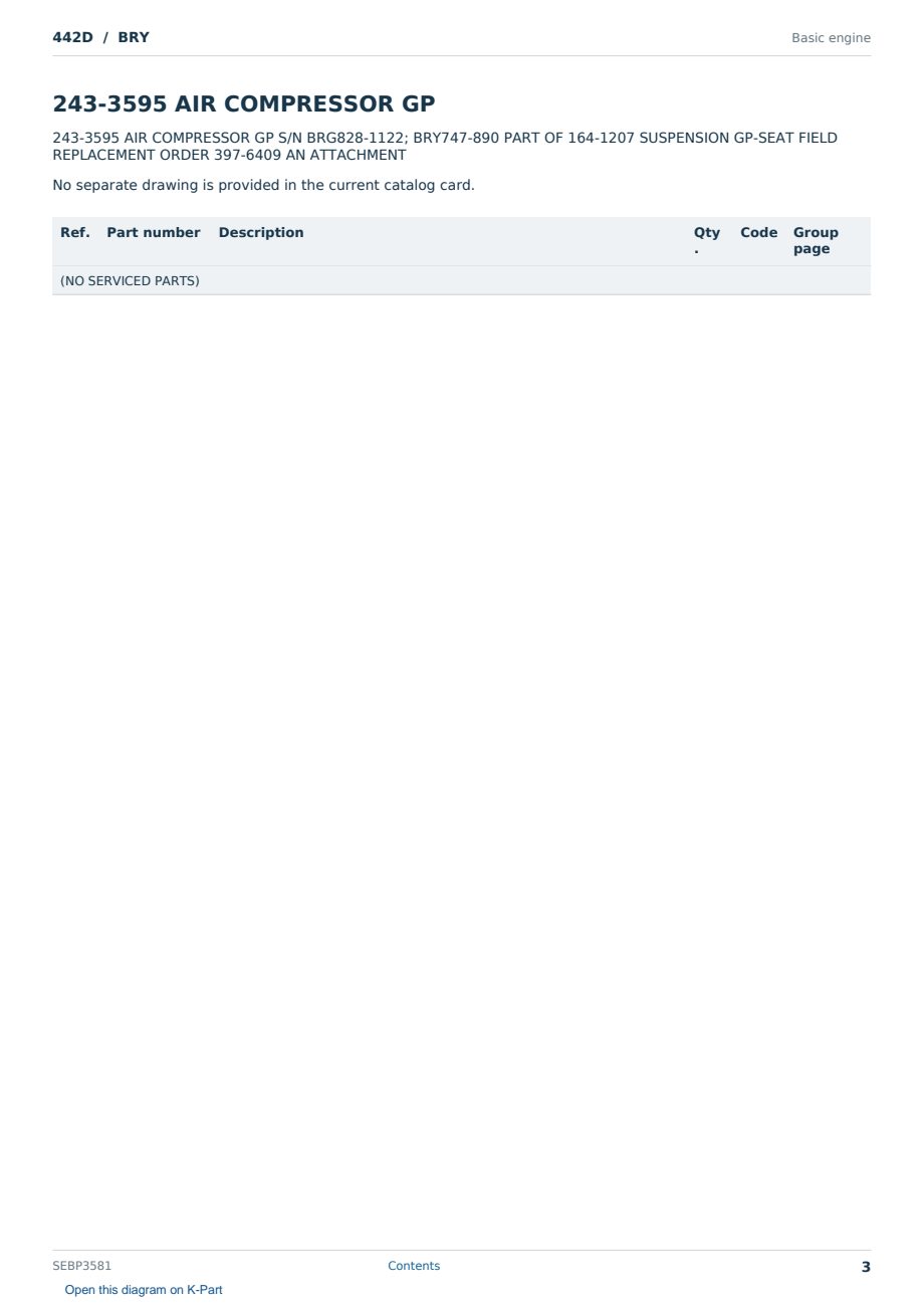 Caterpillar 442D S/N BRY Partsbook SEBP3581 (English) - sample page 3 of 10 Caterpillar 442D S/N BRY Partsbook SEBP3581 (English) - sample page 3 of 10