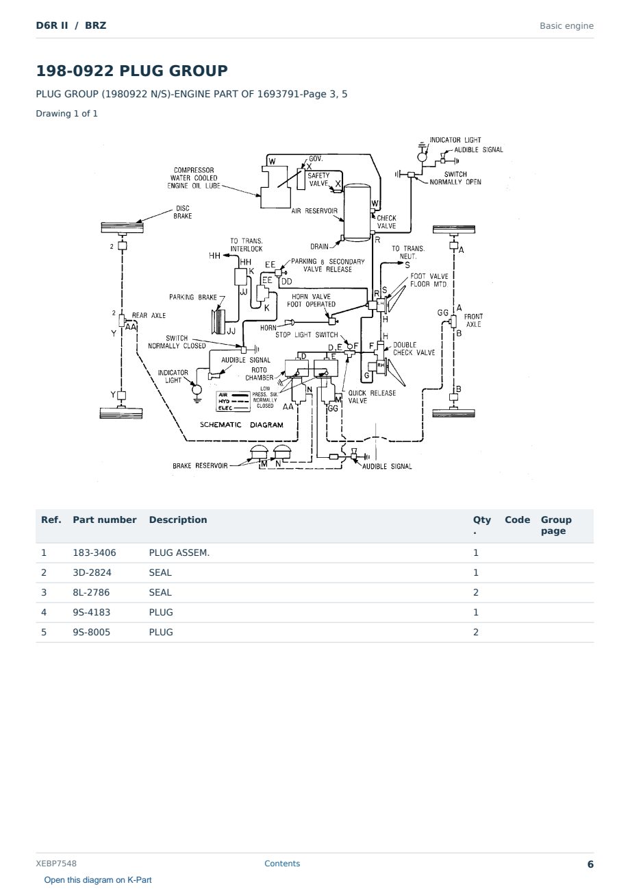 Caterpillar D6R II S/N BRZ Partsbook XEBP7548 (English) - sample page 6 of 10 Caterpillar D6R II S/N BRZ Partsbook XEBP7548 (English) - sample page 6 of 10