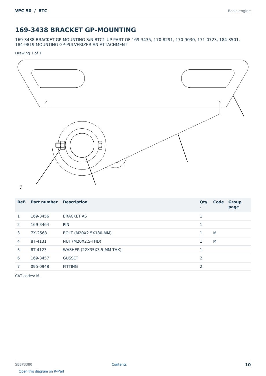 Caterpillar VPC-50 S/N BTC Partsbook SEBP3380 (English) - sample page 10 of 10 Caterpillar VPC-50 S/N BTC Partsbook SEBP3380 (English) - sample page 10 of 10