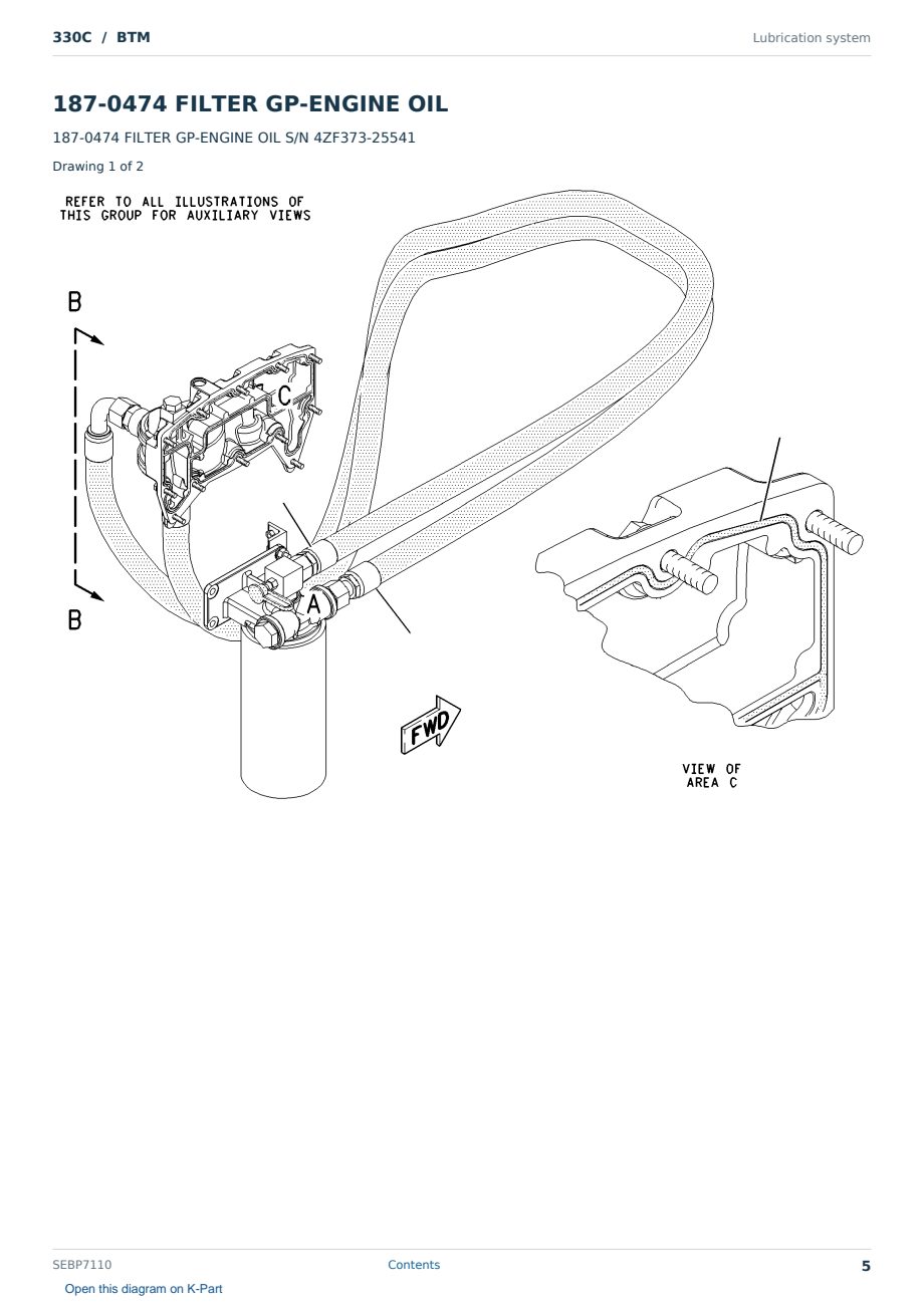 Caterpillar 330C S/N BTM Partsbook SEBP7110 (English) - sample page 5 of 10 Caterpillar 330C S/N BTM Partsbook SEBP7110 (English) - sample page 5 of 10