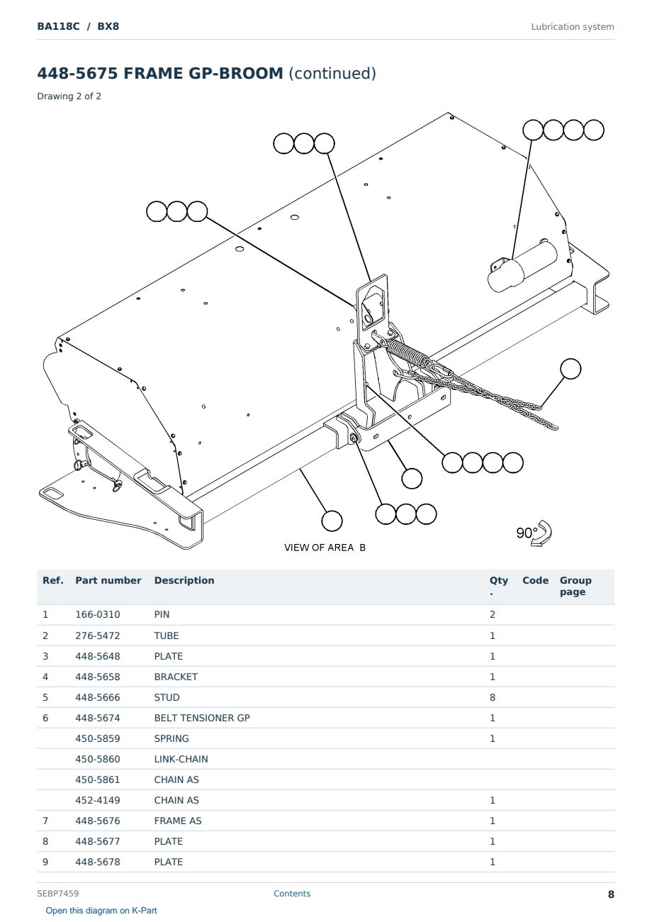 Caterpillar BA118C S/N BX8 Partsbook SEBP7459 (English) - sample page 8 of 10 Caterpillar BA118C S/N BX8 Partsbook SEBP7459 (English) - sample page 8 of 10
