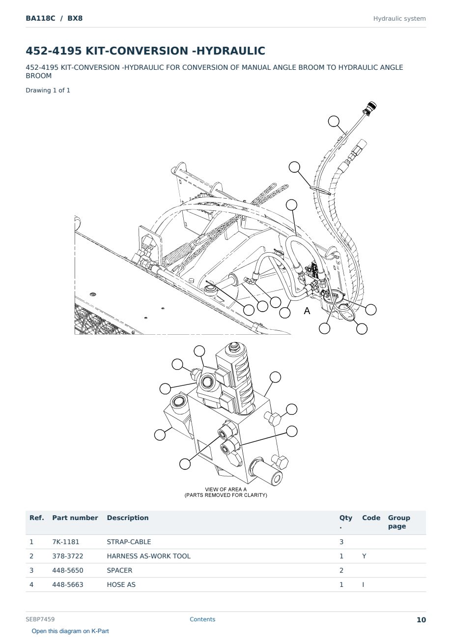 Caterpillar BA118C S/N BX8 Partsbook SEBP7459 (English) - sample page 10 of 10 Caterpillar BA118C S/N BX8 Partsbook SEBP7459 (English) - sample page 10 of 10