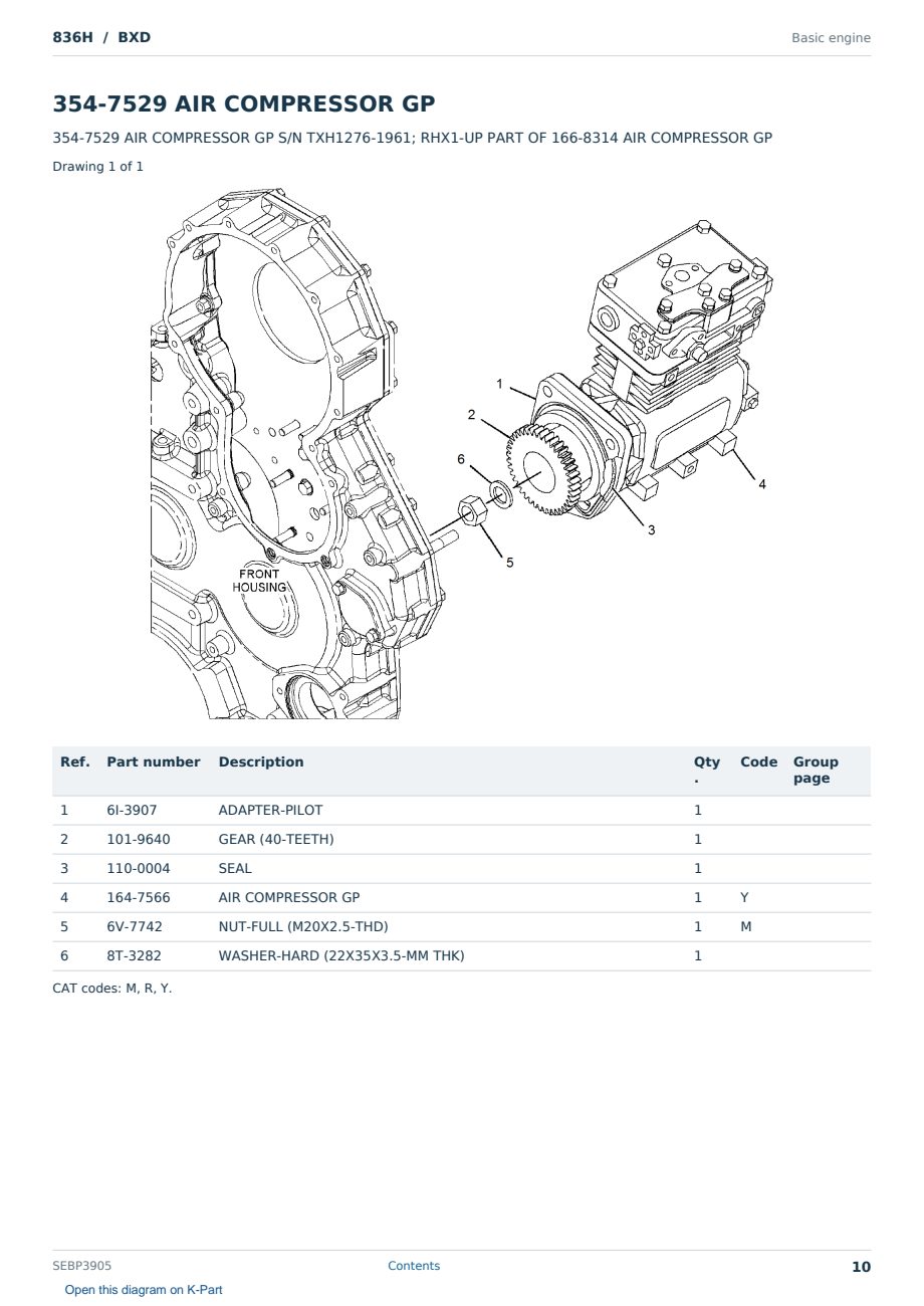 Caterpillar 836H S/N BXD Partsbook SEBP3905 (English) - sample page 10 of 10 Caterpillar 836H S/N BXD Partsbook SEBP3905 (English) - sample page 10 of 10