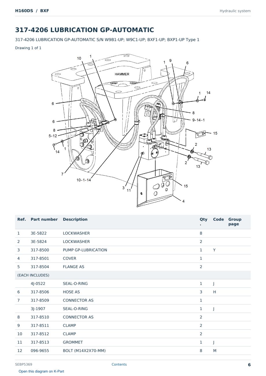 Caterpillar H160DS S/N BXF Partsbook SEBP5369 (English) - sample page 6 of 10 Caterpillar H160DS S/N BXF Partsbook SEBP5369 (English) - sample page 6 of 10