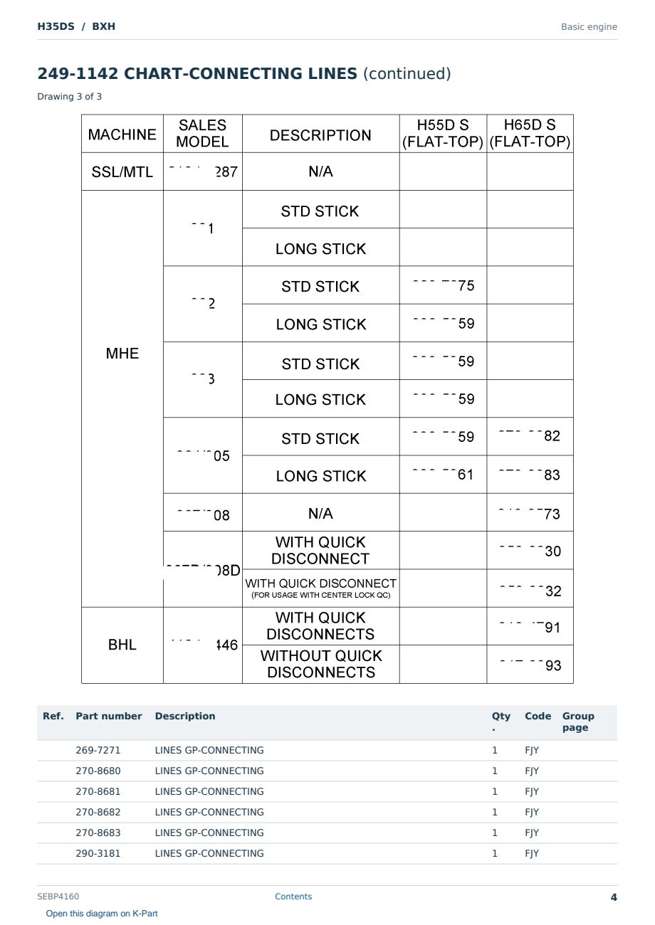 Caterpillar H35DS S/N BXH Partsbook SEBP4160 (English) - sample page 4 of 10 Caterpillar H35DS S/N BXH Partsbook SEBP4160 (English) - sample page 4 of 10