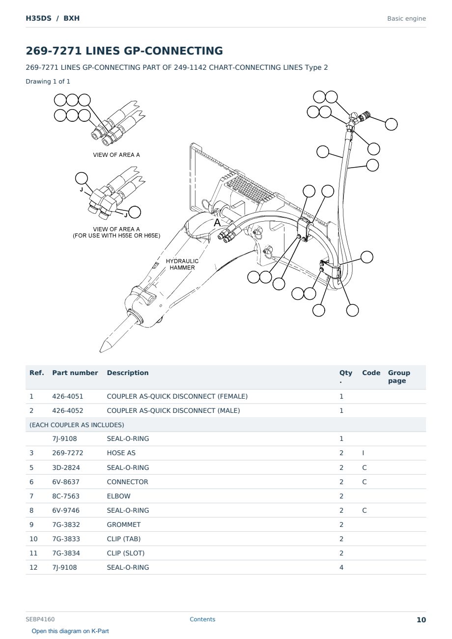 Caterpillar H35DS S/N BXH Partsbook SEBP4160 (English) - sample page 10 of 10 Caterpillar H35DS S/N BXH Partsbook SEBP4160 (English) - sample page 10 of 10
