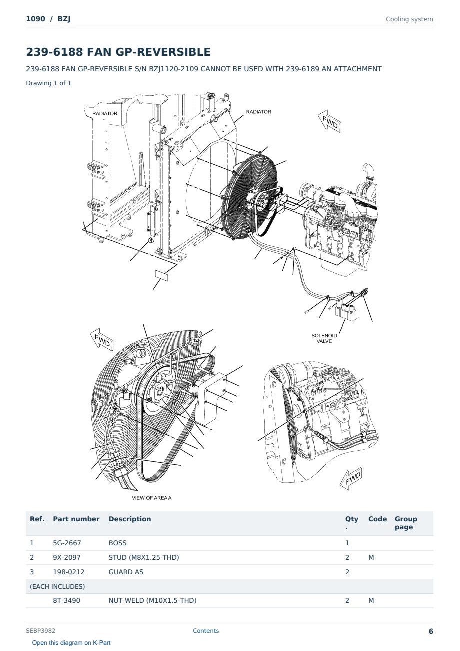 Caterpillar 1090 S/N BZJ Partsbook SEBP3982 (English) - sample page 6 of 10 Caterpillar 1090 S/N BZJ Partsbook SEBP3982 (English) - sample page 6 of 10