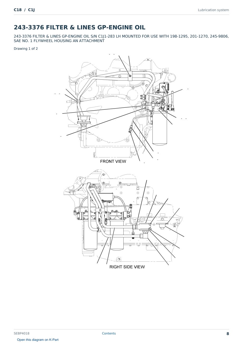 Caterpillar C18 S/N C1J Partsbook SEBP4018 (English) - sample page 8 of 10 Caterpillar C18 S/N C1J Partsbook SEBP4018 (English) - sample page 8 of 10