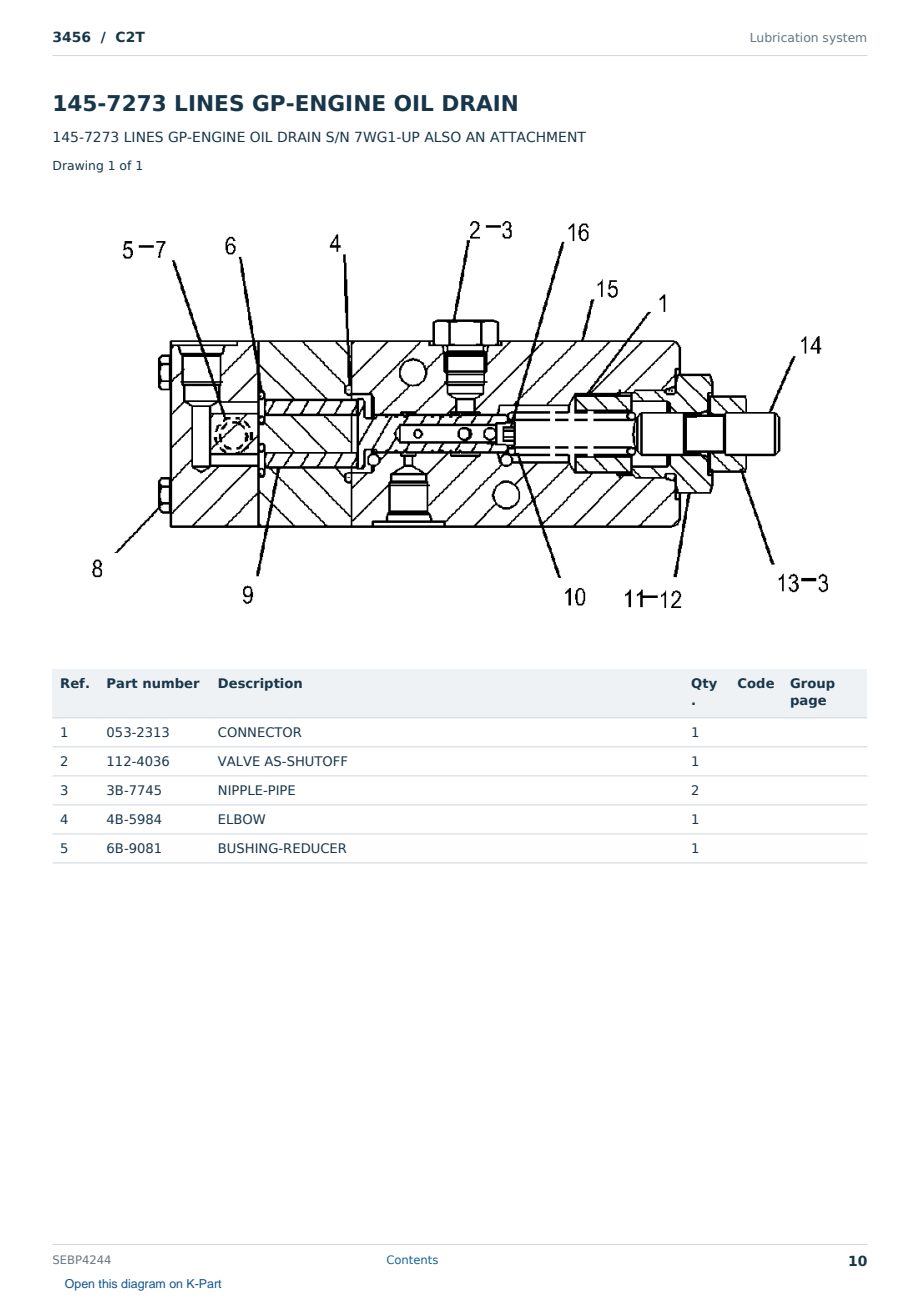 Caterpillar 3456 S/N C2T Partsbook SEBP4244 (English) - sample page 10 of 10 Caterpillar 3456 S/N C2T Partsbook SEBP4244 (English) - sample page 10 of 10