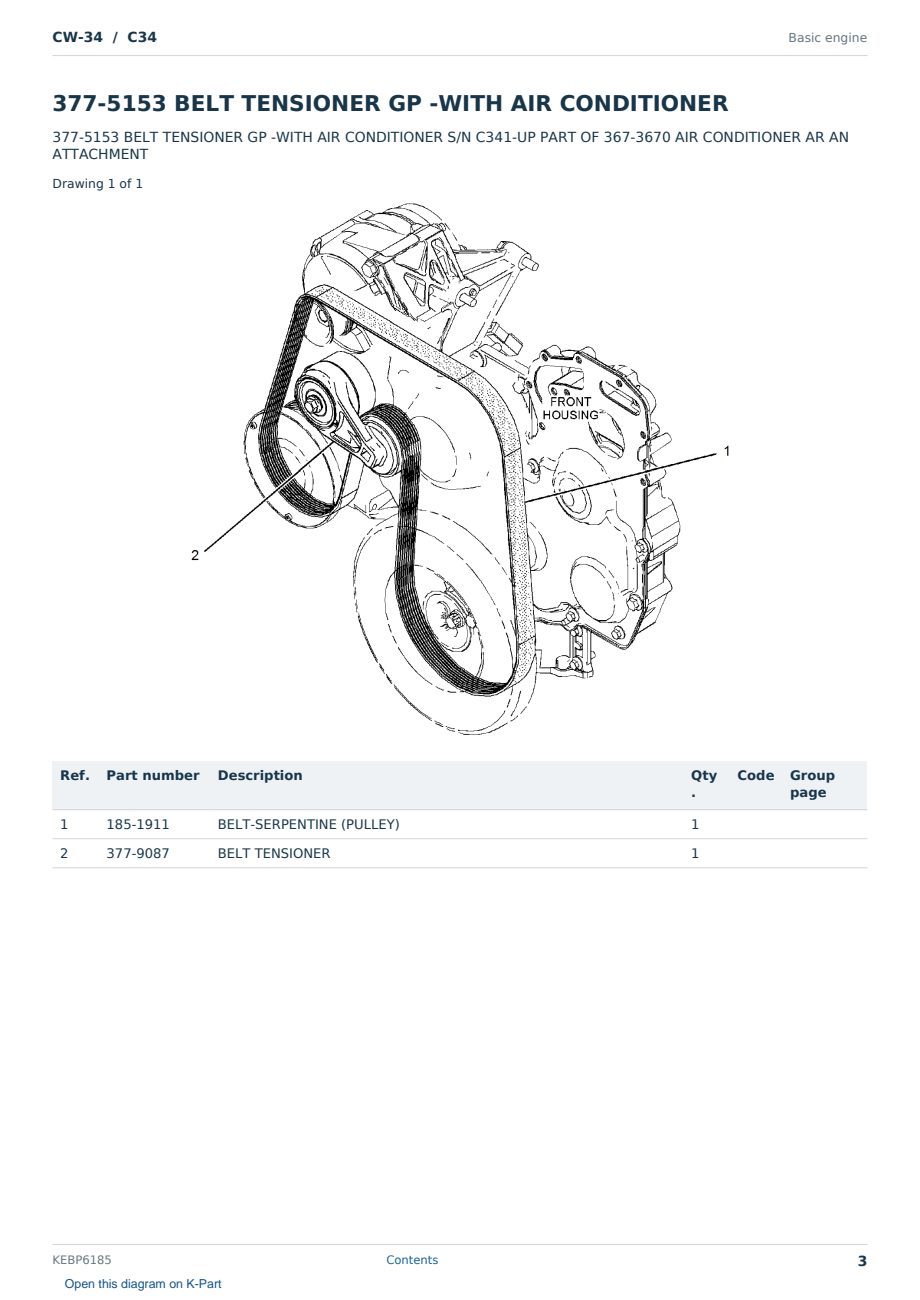 Caterpillar CW-34 S/N C34 Partsbook KEBP6185 (English) - sample page 3 of 10 Caterpillar CW-34 S/N C34 Partsbook KEBP6185 (English) - sample page 3 of 10