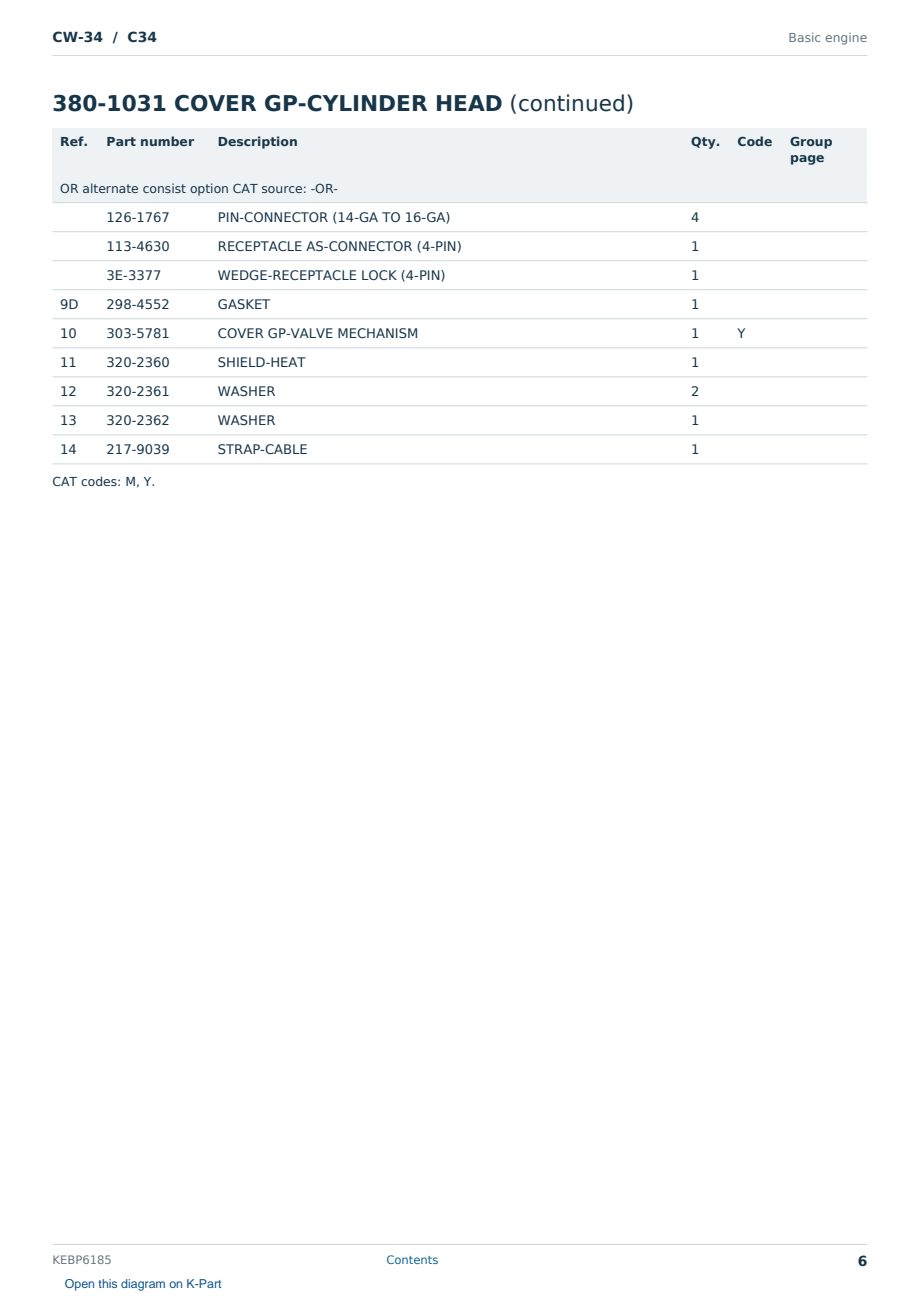Caterpillar CW-34 S/N C34 Partsbook KEBP6185 (English) - sample page 6 of 10 Caterpillar CW-34 S/N C34 Partsbook KEBP6185 (English) - sample page 6 of 10
