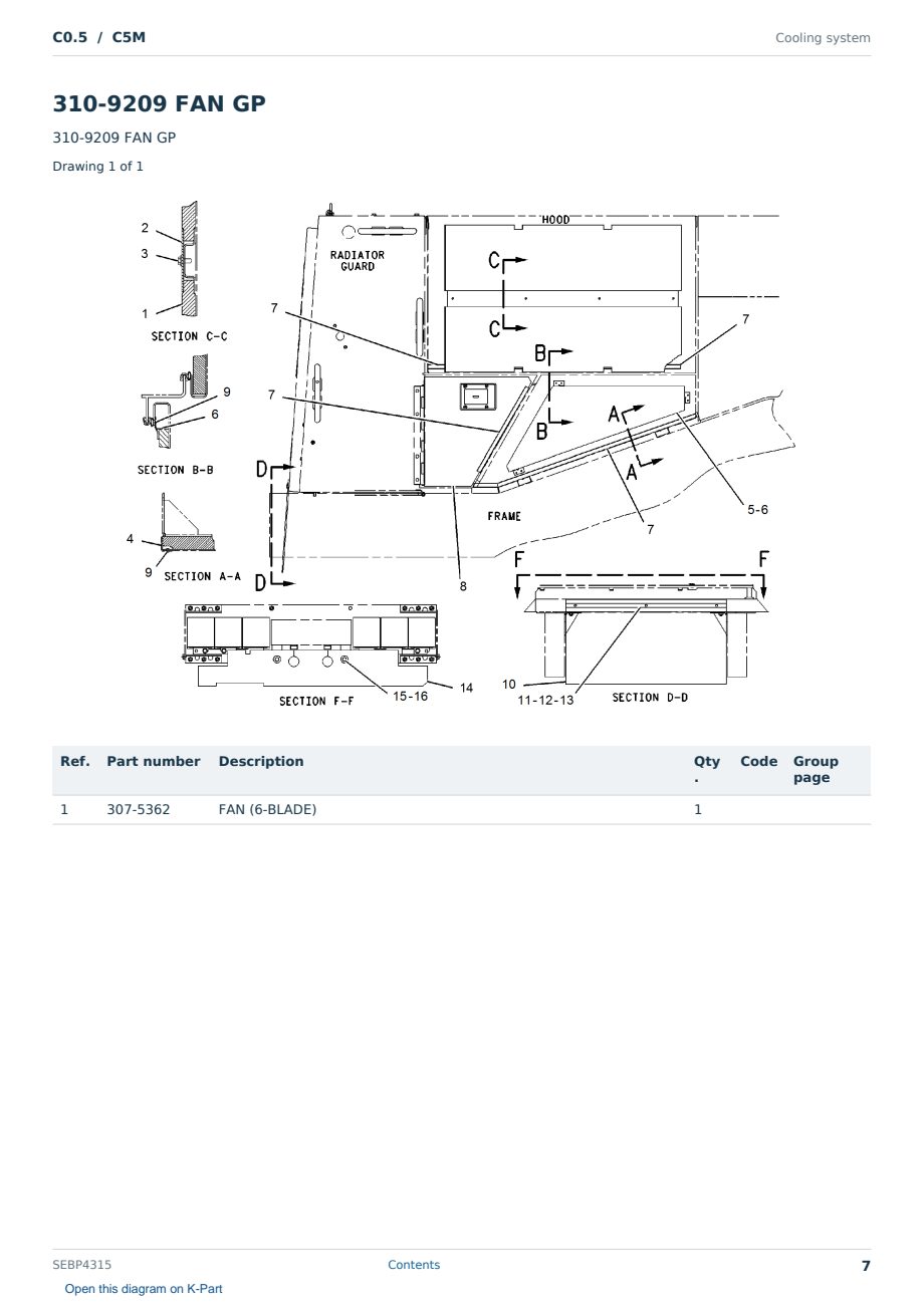 Caterpillar C0.5 S/N C5M Partsbook SEBP4315 (English) - sample page 7 of 10 Caterpillar C0.5 S/N C5M Partsbook SEBP4315 (English) - sample page 7 of 10