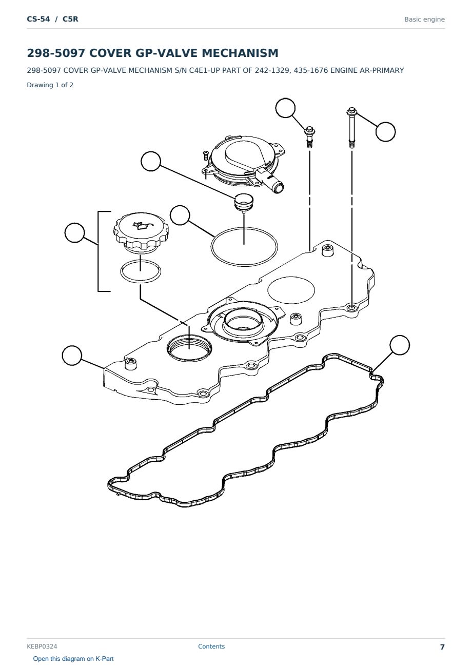 Caterpillar CS-54 S/N C5R Partsbook KEBP0324 (English) - sample page 7 of 10 Caterpillar CS-54 S/N C5R Partsbook KEBP0324 (English) - sample page 7 of 10
