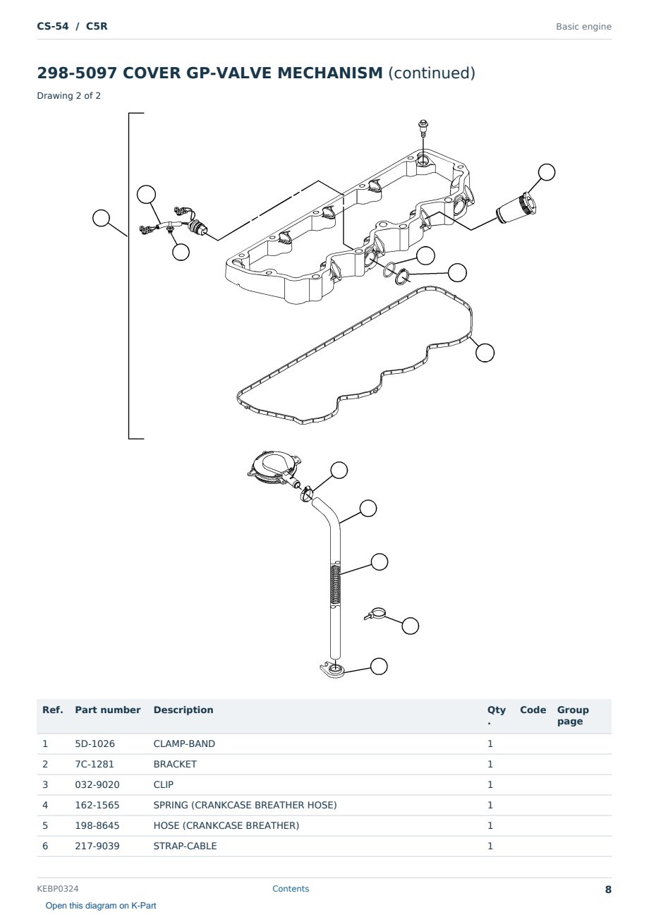 Caterpillar CS-54 S/N C5R Partsbook KEBP0324 (English) - sample page 8 of 10 Caterpillar CS-54 S/N C5R Partsbook KEBP0324 (English) - sample page 8 of 10