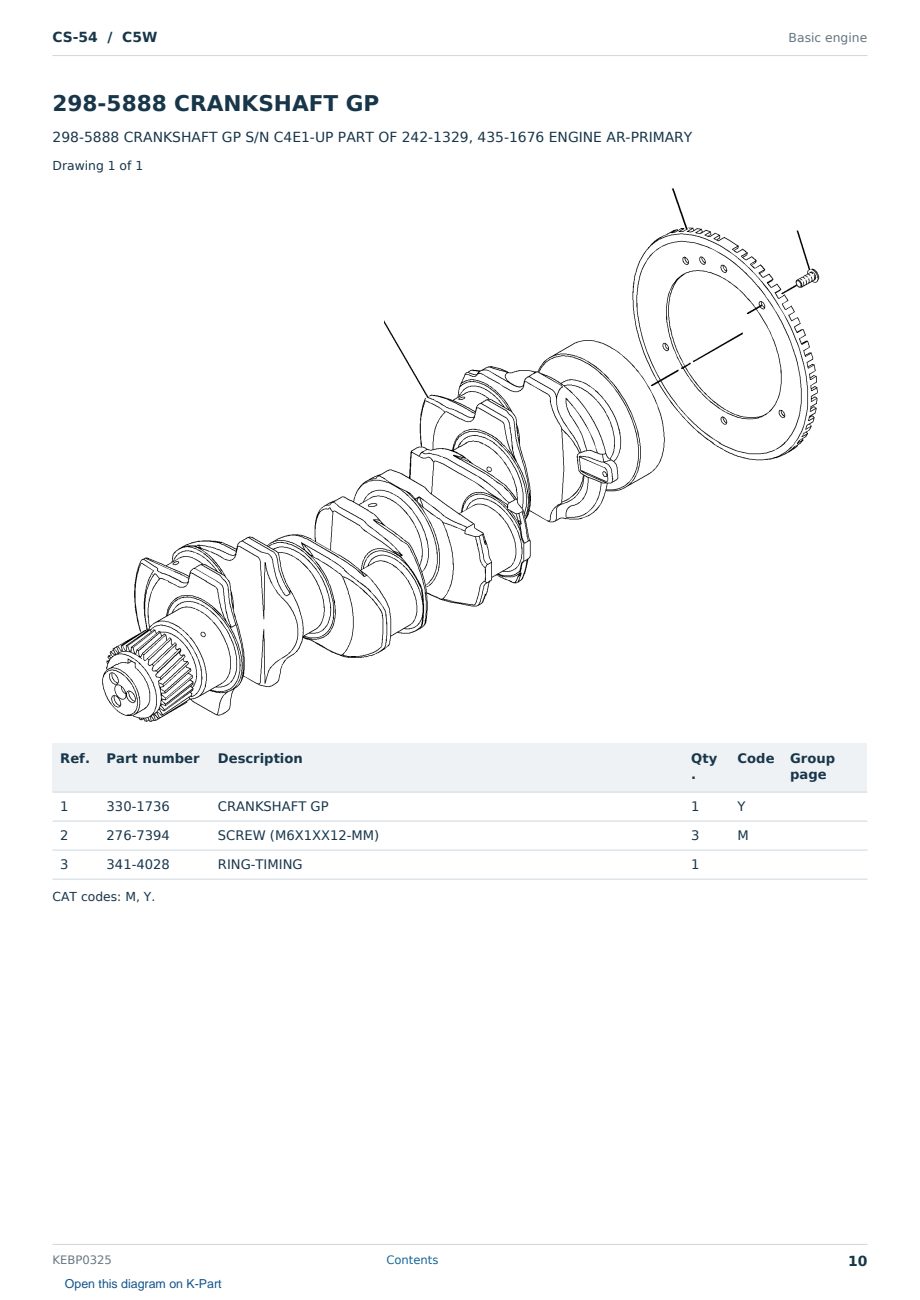 Caterpillar CS-54 S/N C5W Partsbook KEBP0325 (English) - sample page 10 of 10 Caterpillar CS-54 S/N C5W Partsbook KEBP0325 (English) - sample page 10 of 10