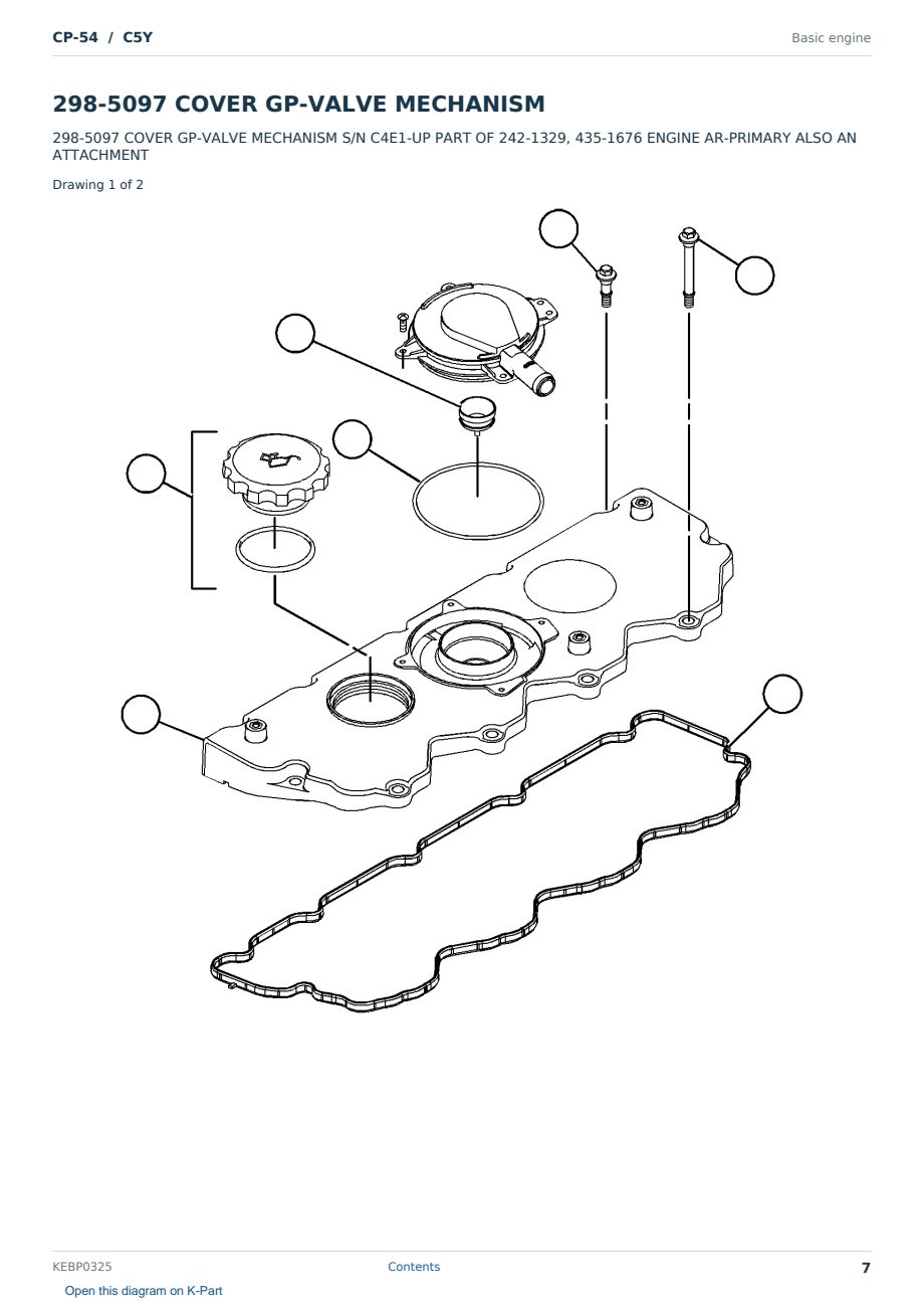 Caterpillar CP-54 S/N C5Y Partsbook KEBP0325 (English) - sample page 7 of 10 Caterpillar CP-54 S/N C5Y Partsbook KEBP0325 (English) - sample page 7 of 10