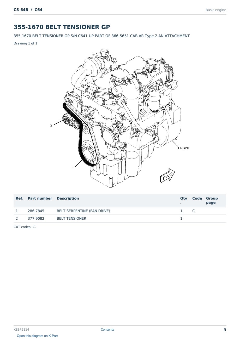 Caterpillar CS-64B S/N C64 Partsbook KEBP5114 (English) - sample page 3 of 10 Caterpillar CS-64B S/N C64 Partsbook KEBP5114 (English) - sample page 3 of 10