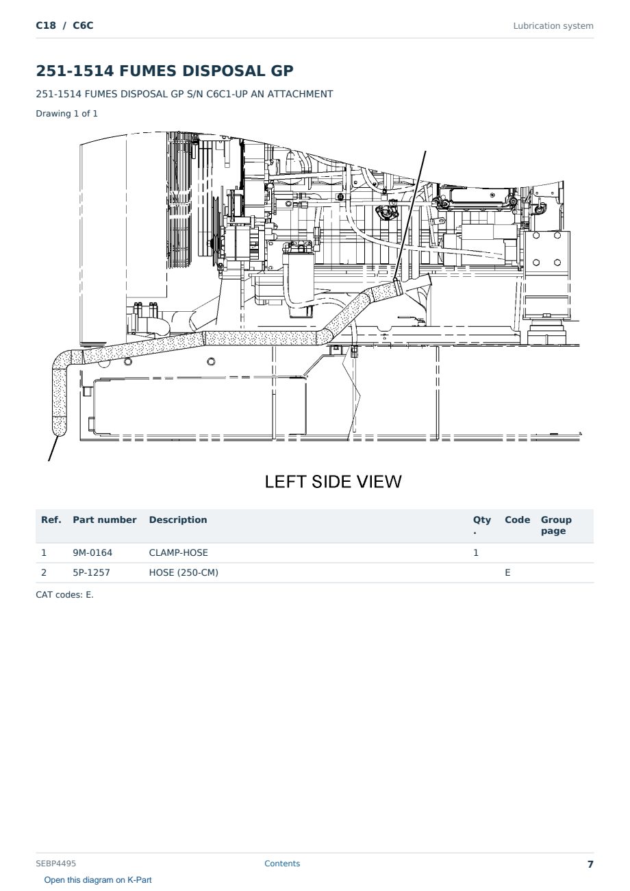 Caterpillar C18 S/N C6C Partsbook SEBP4495 (English) - sample page 7 of 10 Caterpillar C18 S/N C6C Partsbook SEBP4495 (English) - sample page 7 of 10