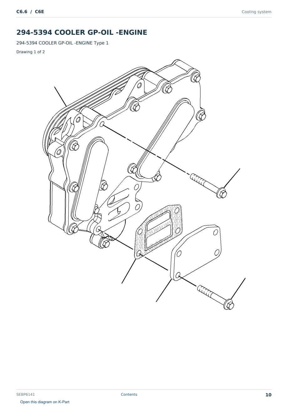 Caterpillar C6.6 S/N C6E Partsbook SEBP6141 (English) - sample page 10 of 10 Caterpillar C6.6 S/N C6E Partsbook SEBP6141 (English) - sample page 10 of 10