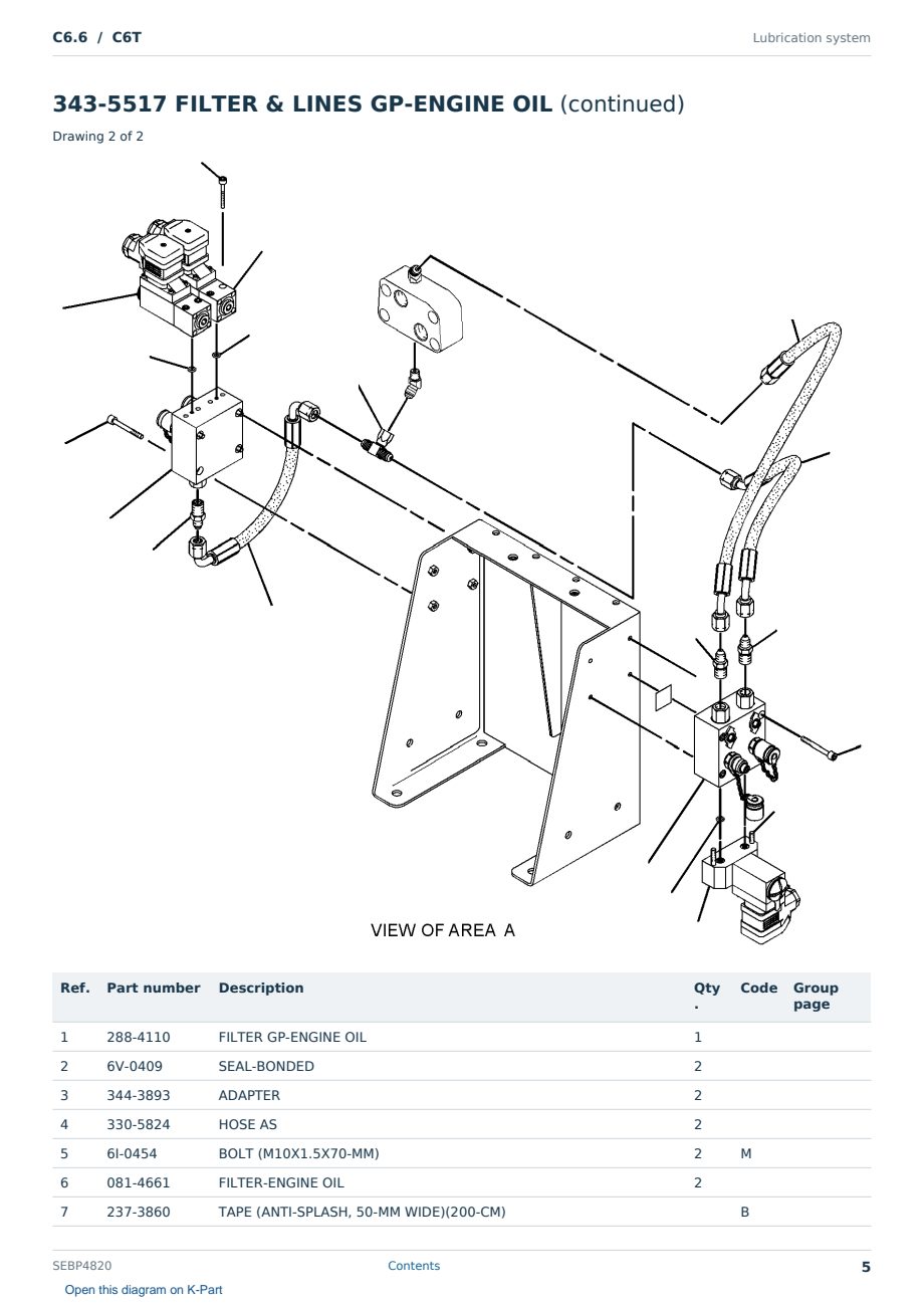 Caterpillar C6.6 S/N C6T Partsbook SEBP4820 (English) - sample page 5 of 10 Caterpillar C6.6 S/N C6T Partsbook SEBP4820 (English) - sample page 5 of 10