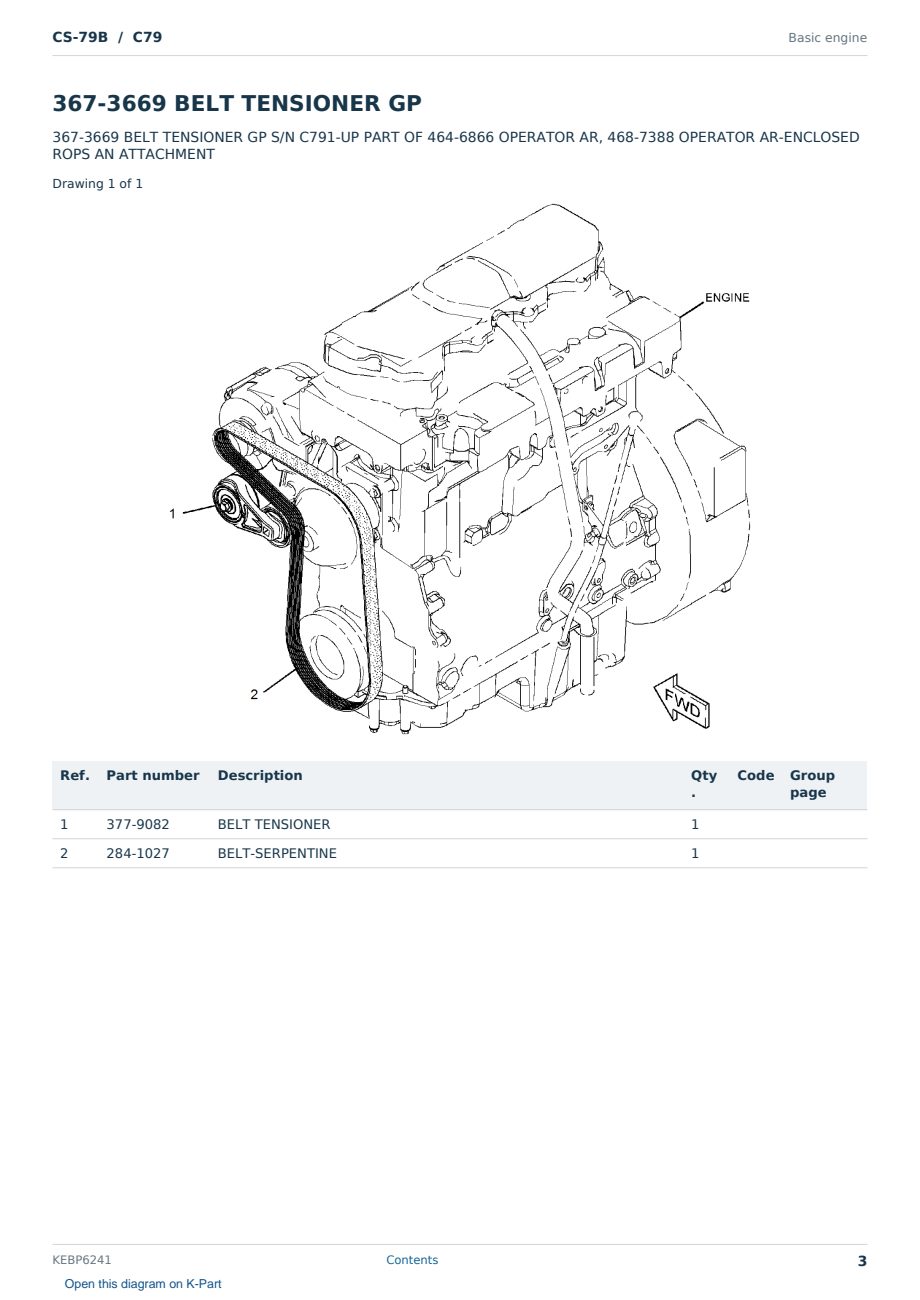 Caterpillar CS-79B S/N C79 Partsbook KEBP6241 (English) - sample page 3 of 10 Caterpillar CS-79B S/N C79 Partsbook KEBP6241 (English) - sample page 3 of 10