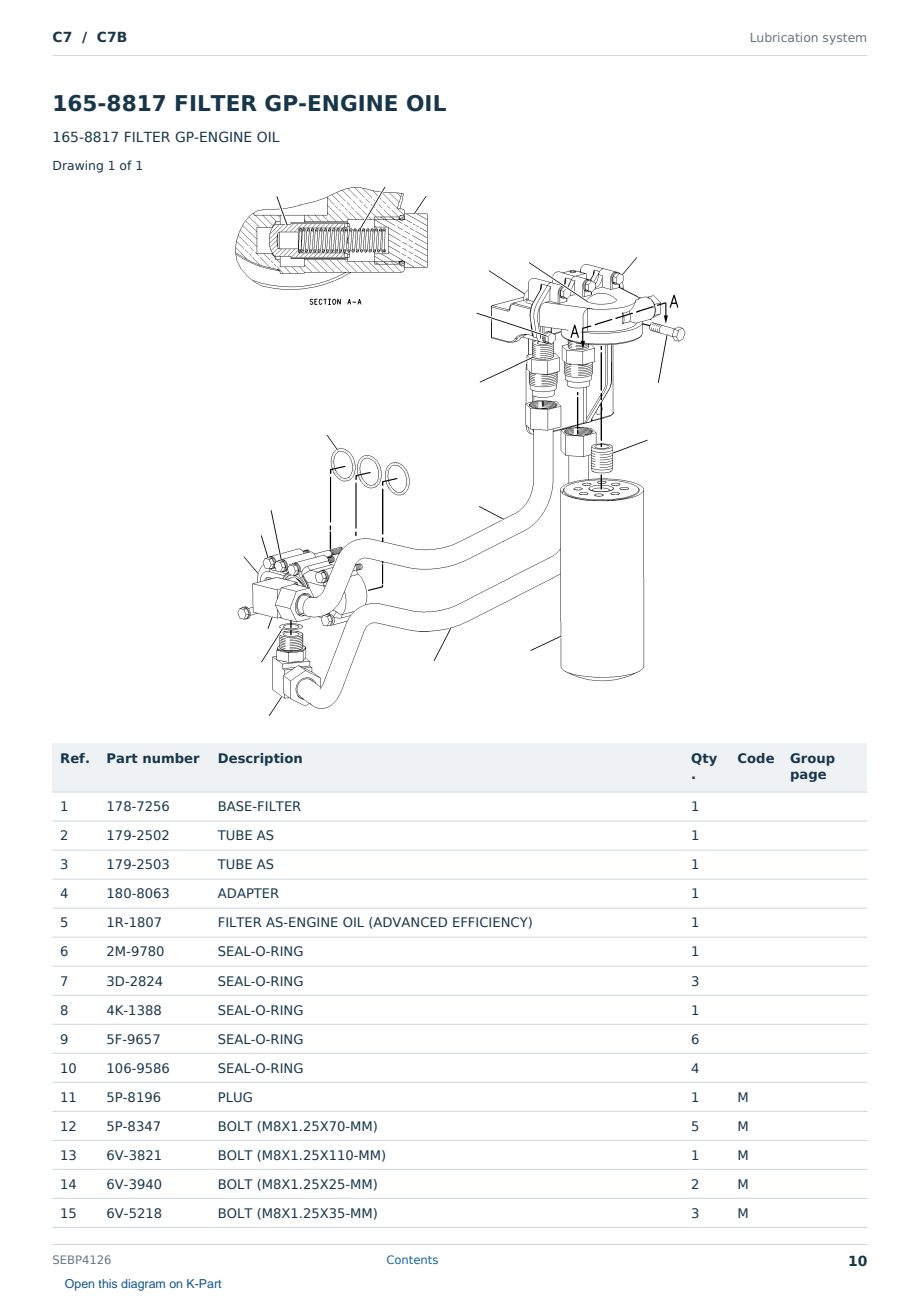 Caterpillar C7 S/N C7B Partsbook SEBP4126 (English) - sample page 10 of 10 Caterpillar C7 S/N C7B Partsbook SEBP4126 (English) - sample page 10 of 10