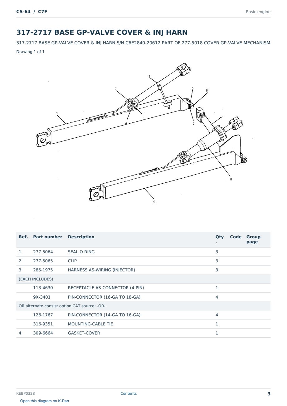 Caterpillar CS-64 S/N C7F Partsbook KEBP0328 (English) - sample page 3 of 10 Caterpillar CS-64 S/N C7F Partsbook KEBP0328 (English) - sample page 3 of 10
