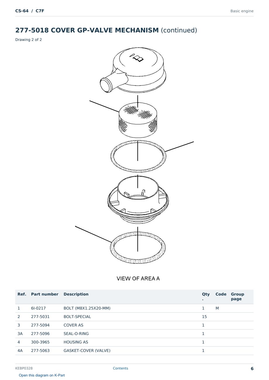 Caterpillar CS-64 S/N C7F Partsbook KEBP0328 (English) - sample page 6 of 10 Caterpillar CS-64 S/N C7F Partsbook KEBP0328 (English) - sample page 6 of 10
